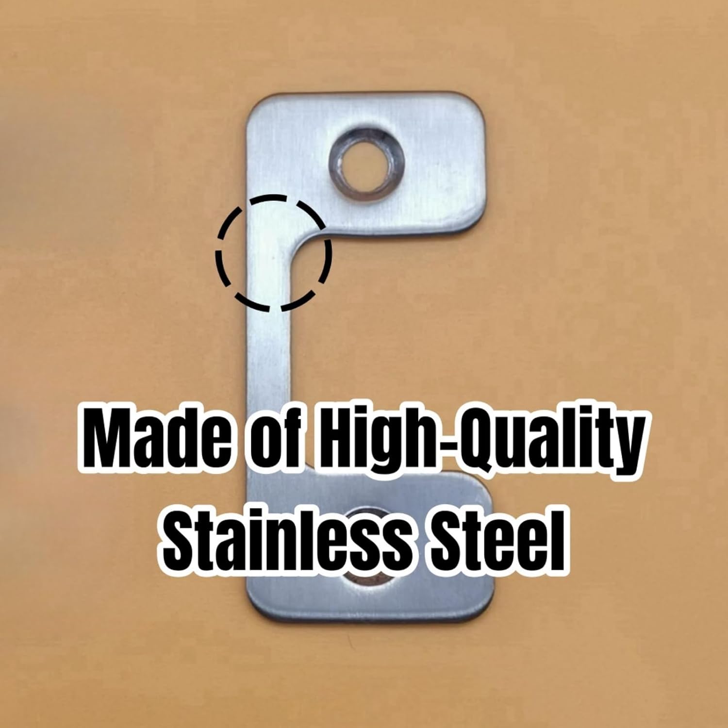 Adjustable Door Strike Plate for Home Rental Security 4PCS Set with Screws