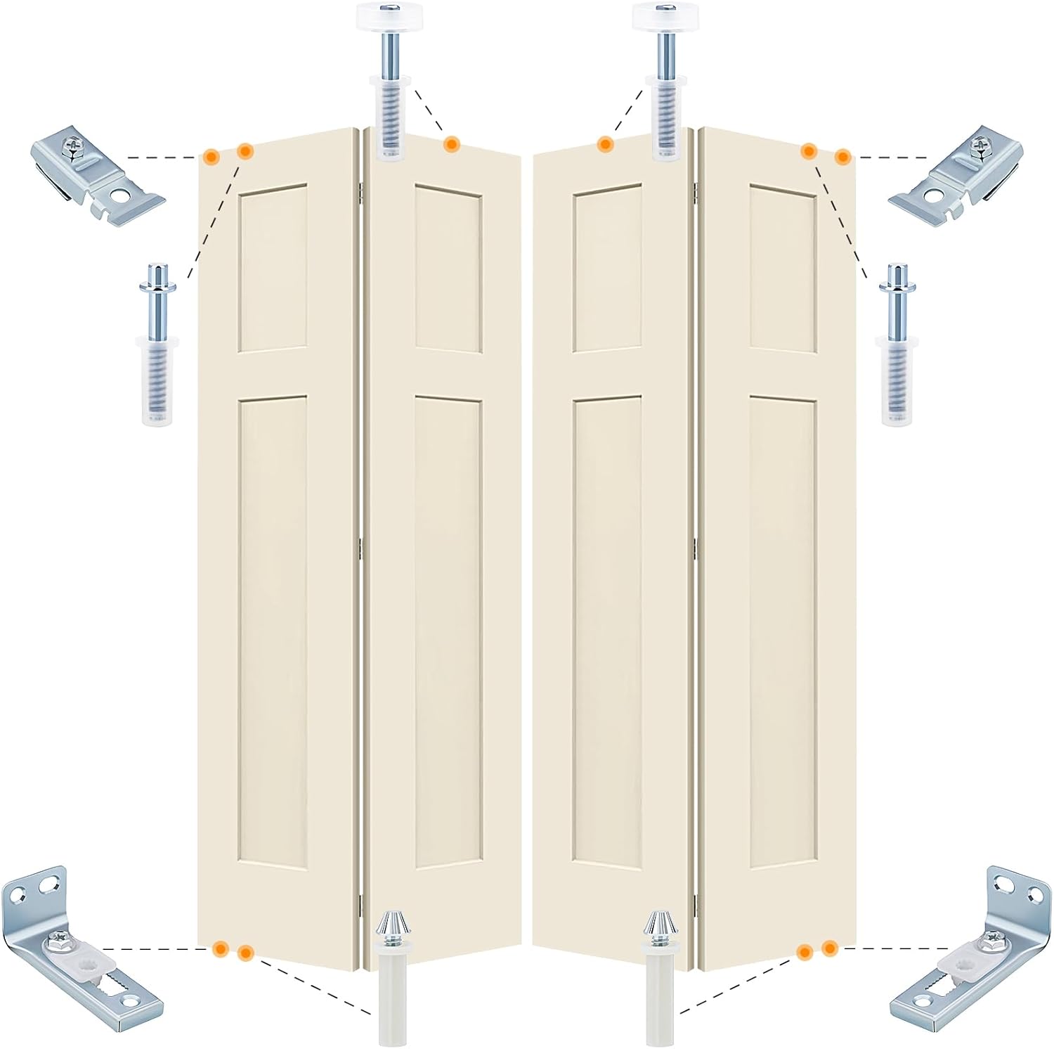 Bifold Door Hardware Repair Kit - Easy bifold door repair for sliding pocket and barn doors