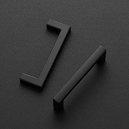 30 Pack Solid Slim Square Bar Drawer Handles Kitchen Cabinet Hardware Black Matte