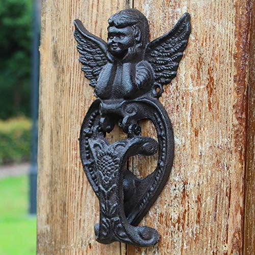 Small Lovely Angel Door Knocker Rustic Cast Iron