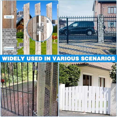 auxificantlyW Concealed Hinge Set Heavy Duty 304 stainless steel Perfect for Farm Gates and Outdoors