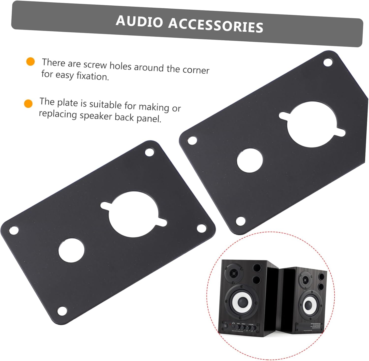 Instant Speaker Fix - 4-Piece Hinge Repair Plate Set for Home _audio Systems
