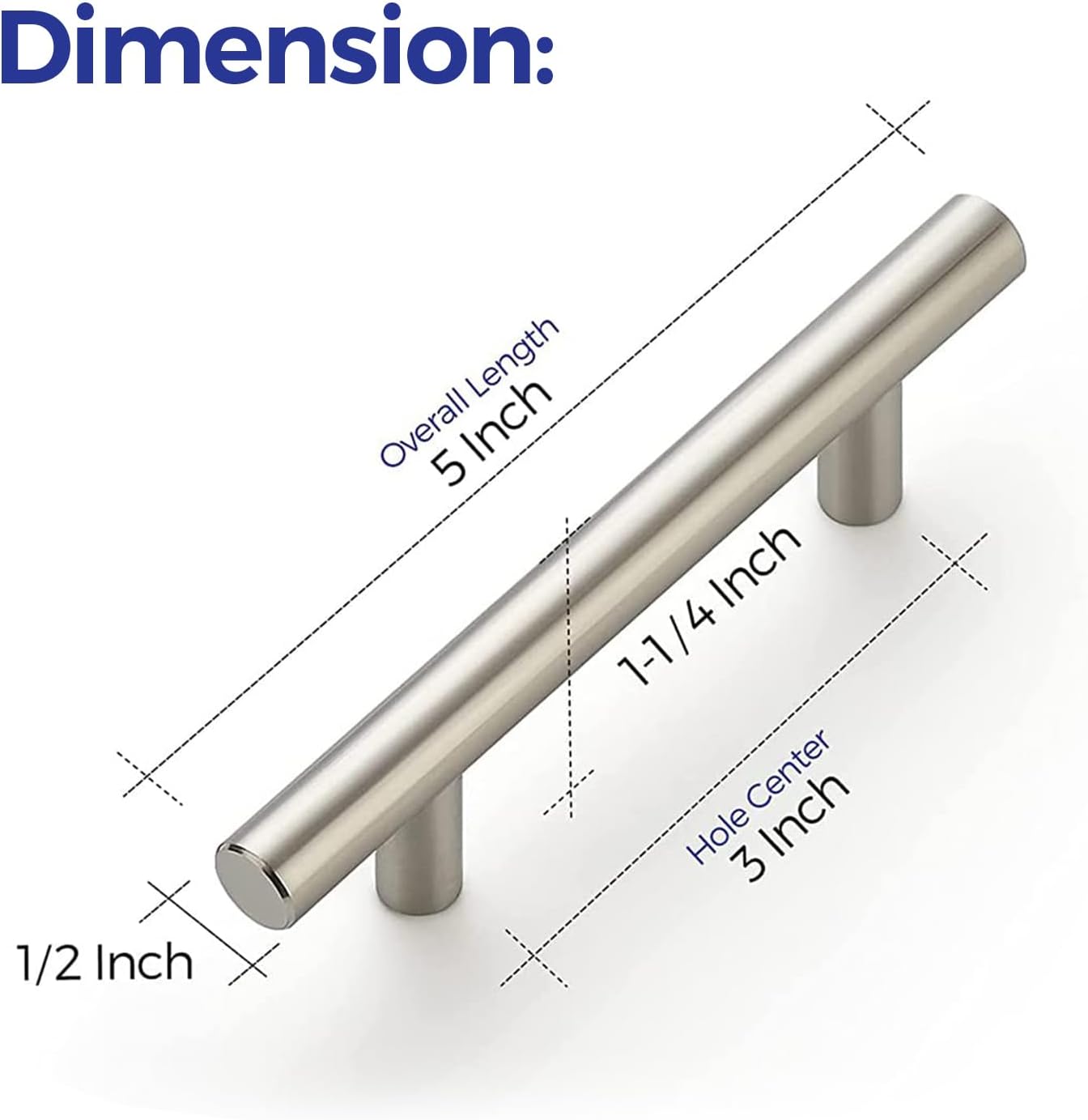 Ravinte 30-Piece 5-inch Cabinet_pulls Brushed_Nickel Stainless_Steel - 365-Day Evaluation Promise