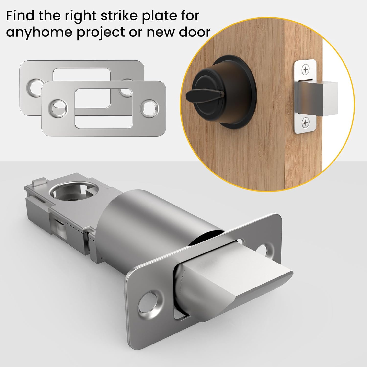 Round Corner Door Strike Plate 201 Stainless Steel Fix Door Issues