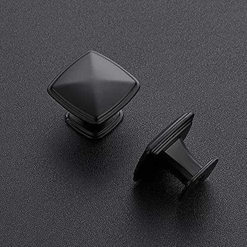 Ravinte 25-Piece Kitchen Cabinet Knobs Matte Black - Smooth Matte Finish 34 Base Diameter 1-14 Overall Diameter