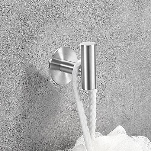 Vuzvuv Adhesive Hooks - Heavy Duty Stainless Steel Towel for Bathroom Kitchen Hotel Use