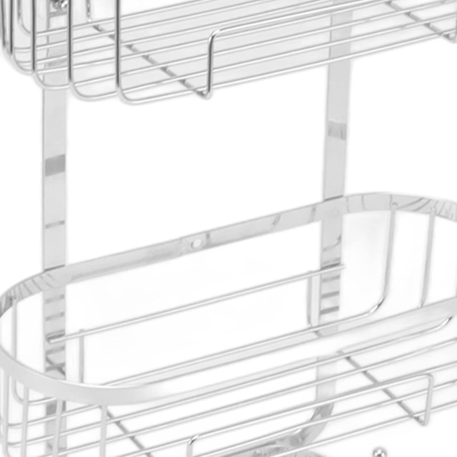 MIFDYUmetal iron wall mounted bathroom basket sturdy storage solution for ceramic tiles marble metal and glass surfaces