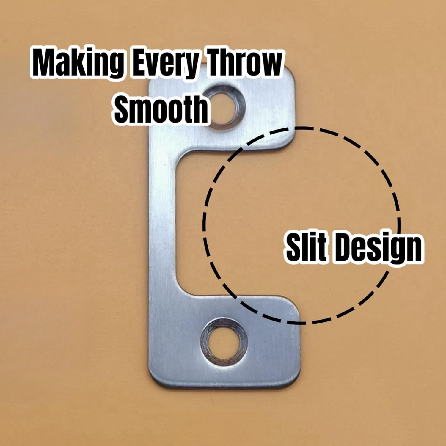 Adjustable Door Strike Plate for Home Rental Security 4PCS Set with Screws