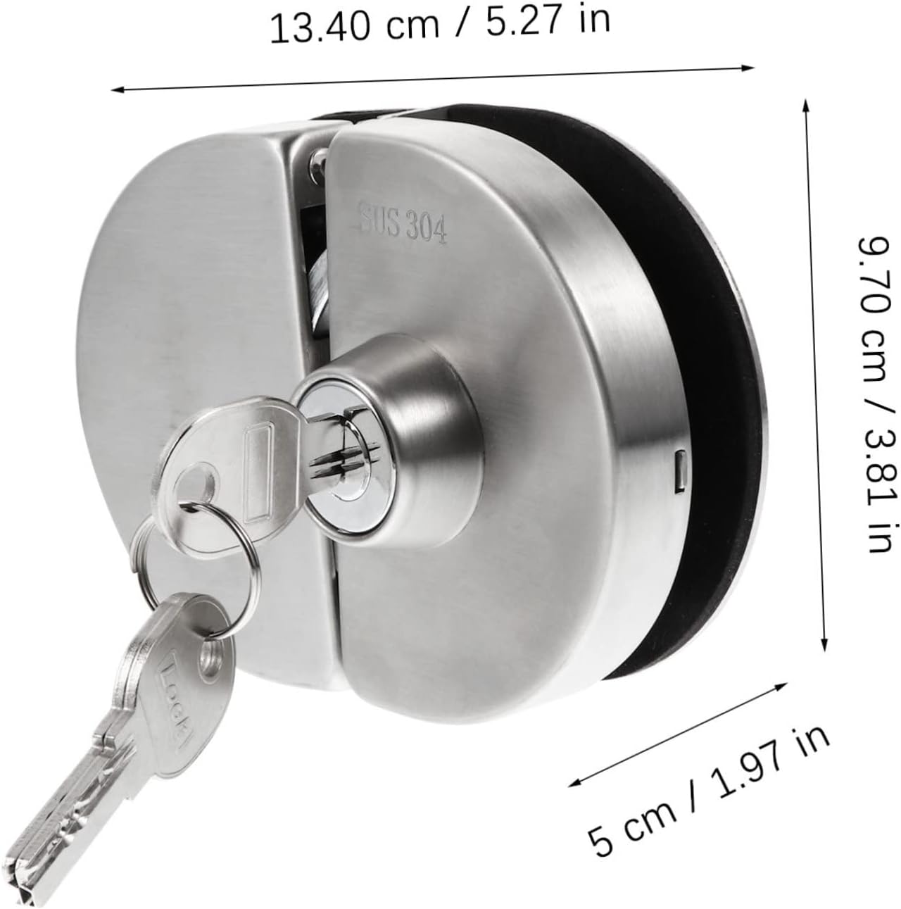 HOMSFOU Compact Weatherproof Surge Protection Lock Pin Bolts for Half-Round Double Door Locks and Cabinets