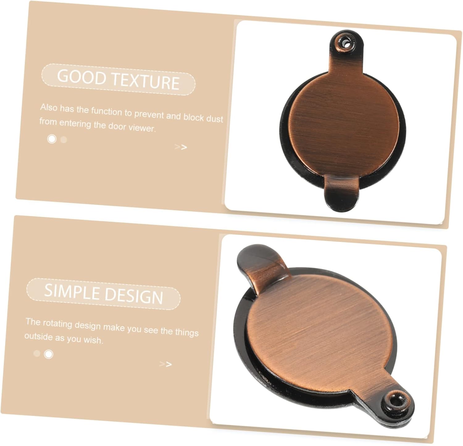 MAGICLULU 2-Piece Cat Eye Door Viewer Protector with Chain Secure Entry