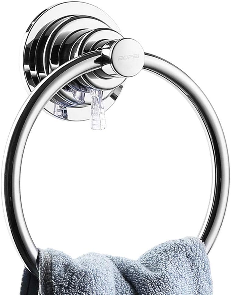 No Drill No ScrewsStrong suction cup towel holder for bathroom Premium Chrome finish