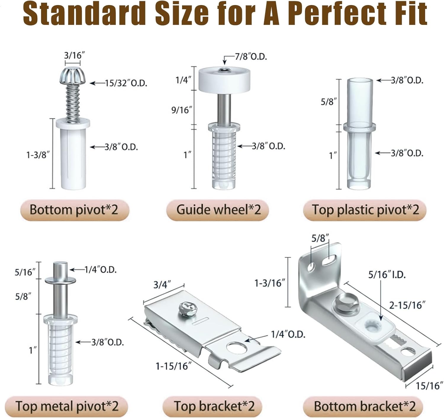 Premium Bifold Door Repair Kit for Homeowners Easy to Install and Durable for Up to 50 lbs