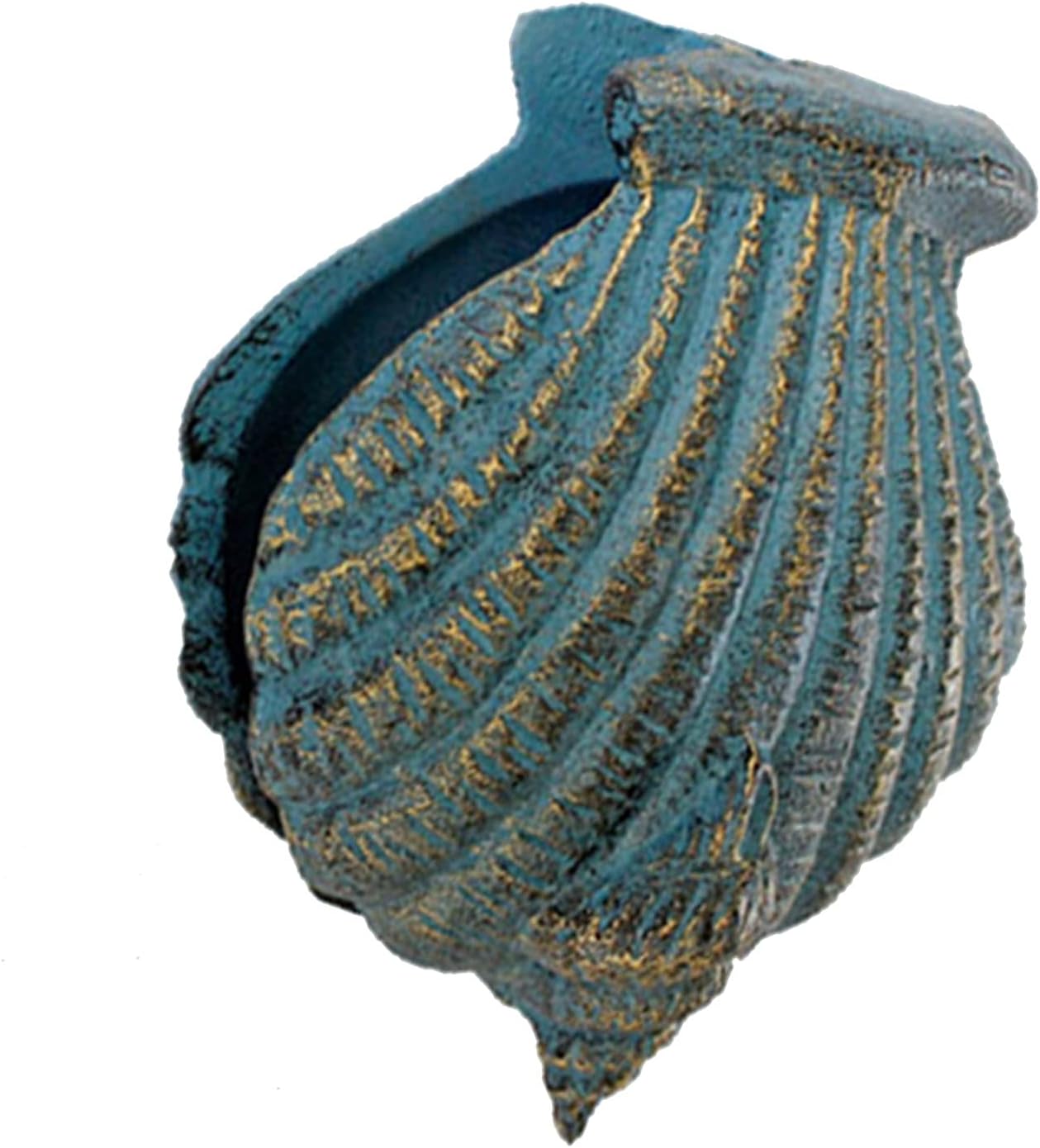 DECJANSliding Barn Door Knockers Rustic Green Shell-Shape Cast Iron Knockers for Cottage Home