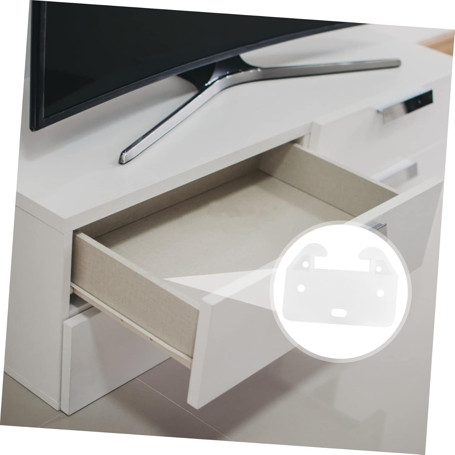 Gadpiparty 7 Holes White Drawer Track Guide for 100 Pack - Perfect for Drawers in Alto Betty Regulations