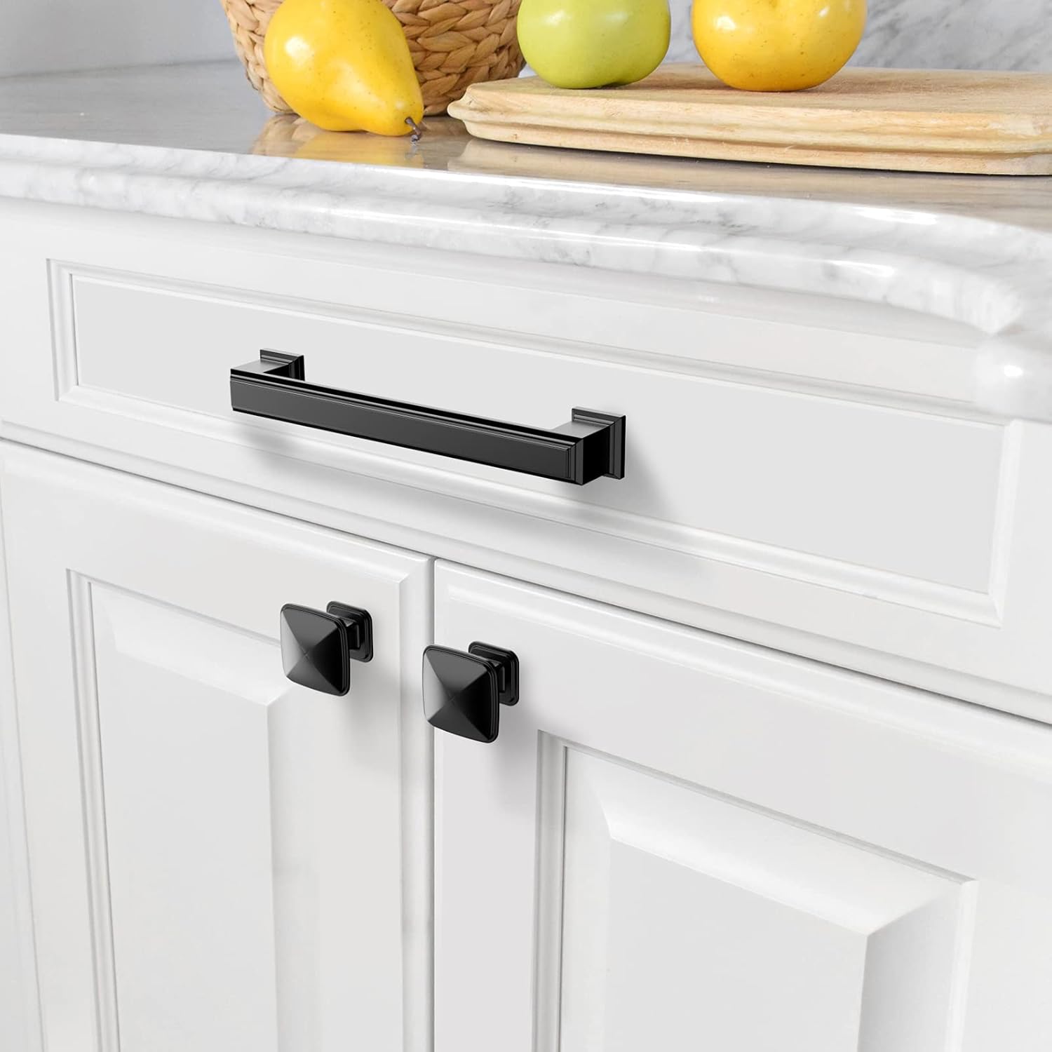 High-Quality Kitchen Cabinet Pulls 10-Piece Set with Matte Black 5 Hole Centers for kitchens and cabinets