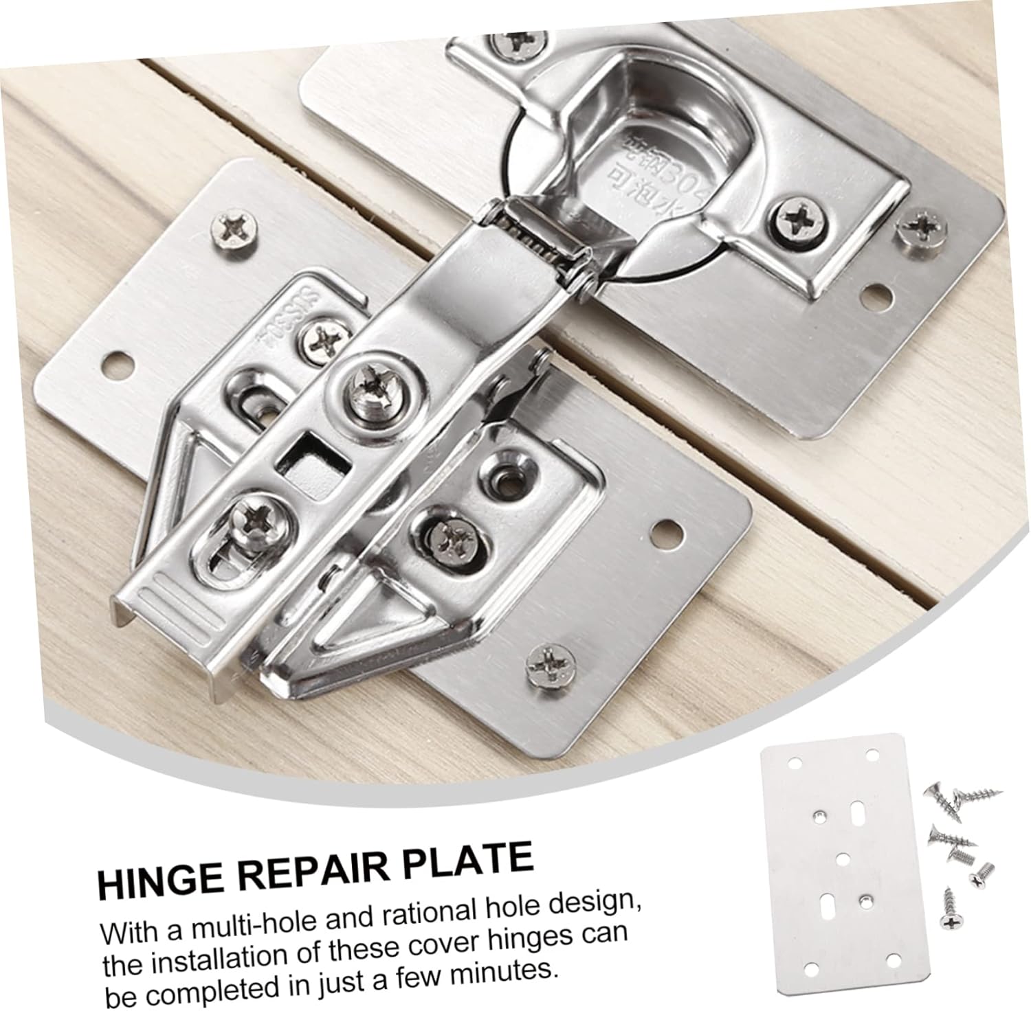 SOESFOUFU Cabinet Door Hinge Repair Kit 6-Piece Set screws for Wood Furniture Mending