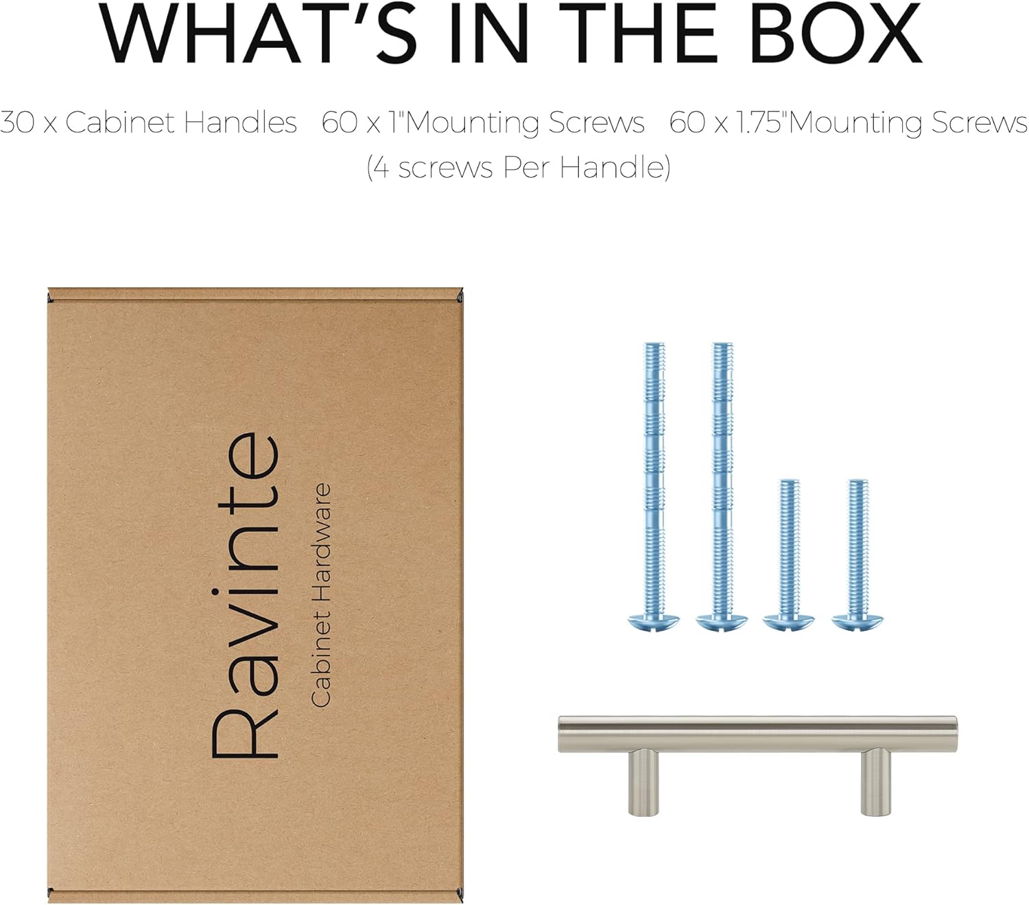 Ravinte 30-Piece 5-inch Cabinet_pulls Brushed_Nickel Stainless_Steel - 365-Day Evaluation Promise