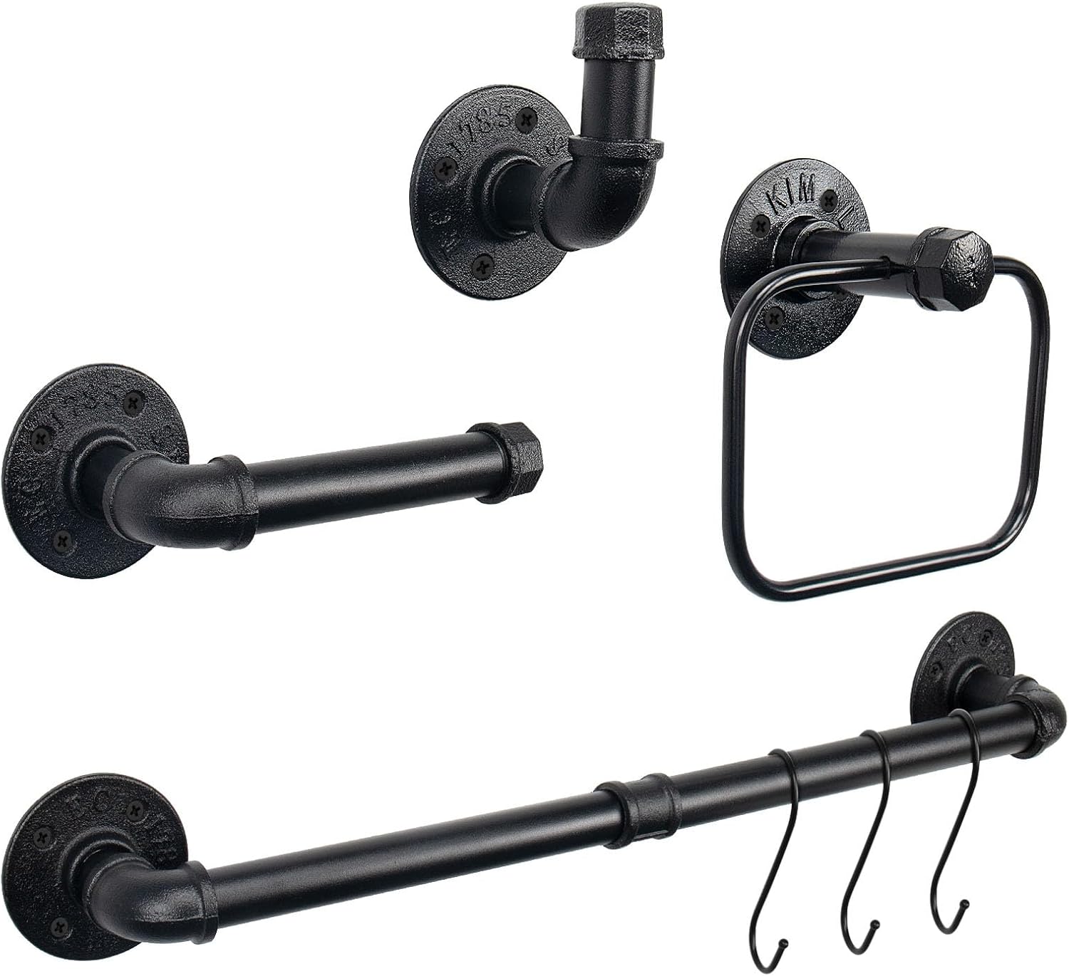 High-Quality 4-Piece Bathroom Towel Ring Kit with Towel Bars Hooks and Paper Holders for DIY Wall Mount Accessories