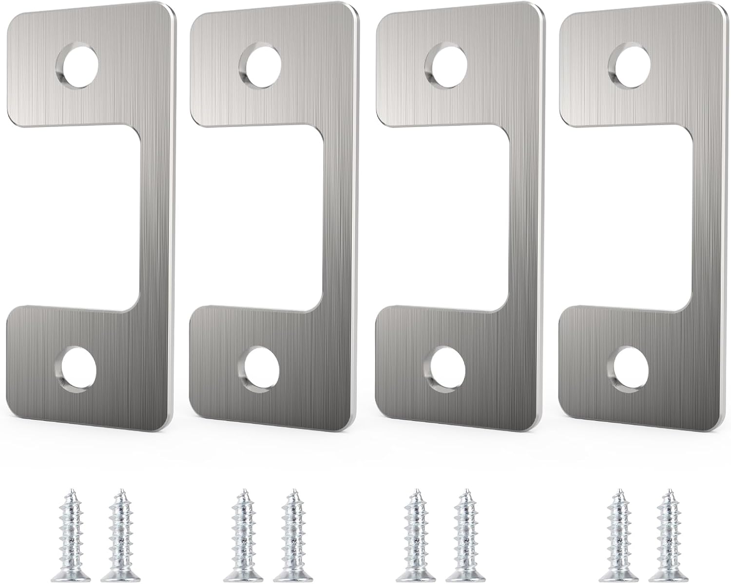 Lioaeust4Pcs Adjustable Door Strike Plates - Secure Your Exterior Doors with Your brand name Door Lock Replacement