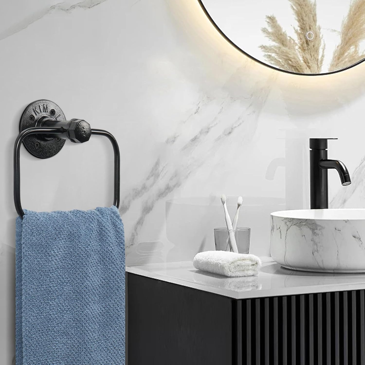 High-Quality 4-Piece Bathroom Towel Ring Kit with Towel Bars Hooks and Paper Holders for DIY Wall Mount Accessories