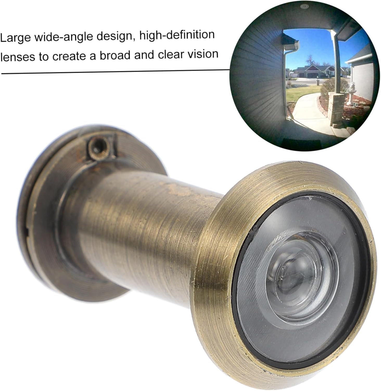 Angoily Door Peephole Alarm Chime Door Lock Sensor with 360-Degree Privacy Backup Camera