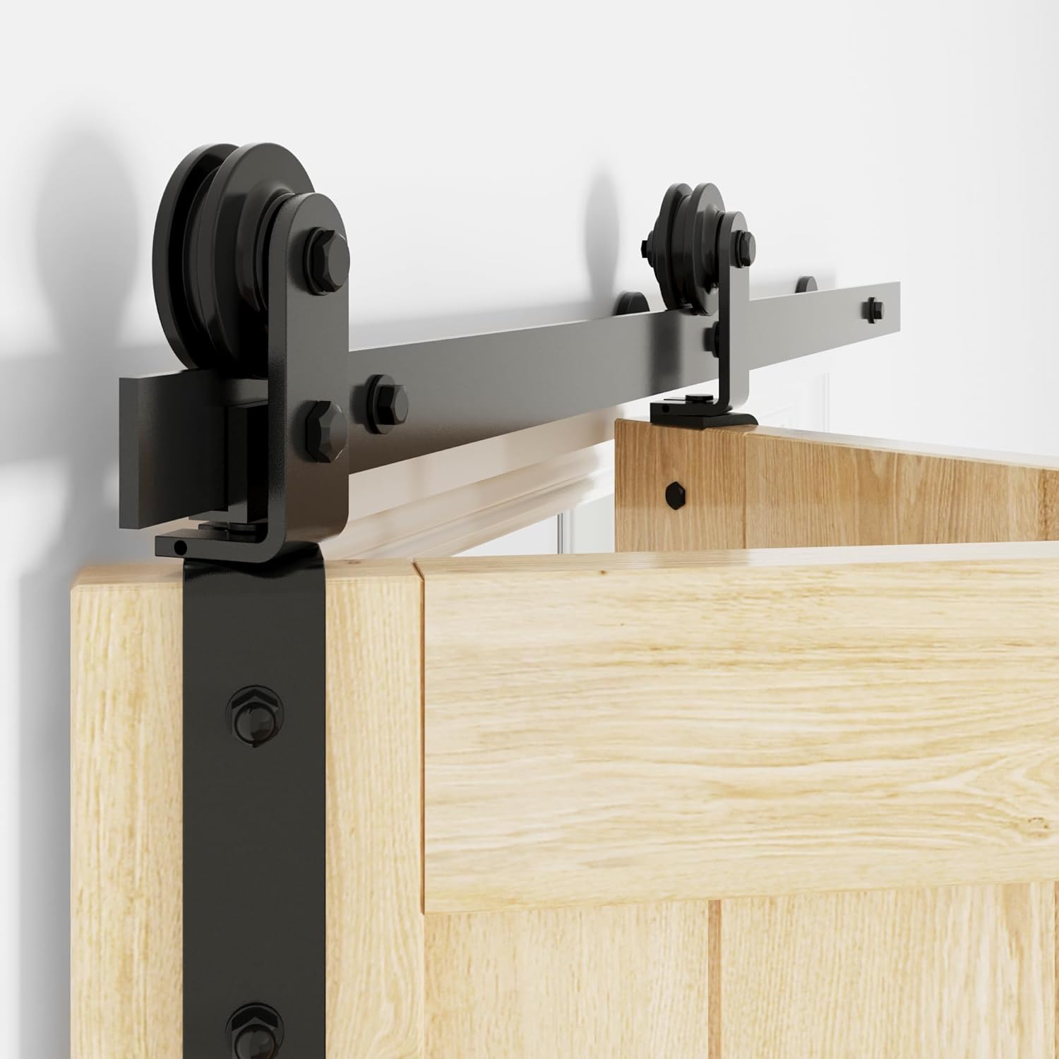 WINSOON Bifold Door Hardware Kit - Heavy Duty Bi-Fold Barn Door Kit for Closet 36 Track 16 Door Panels 30 Opening