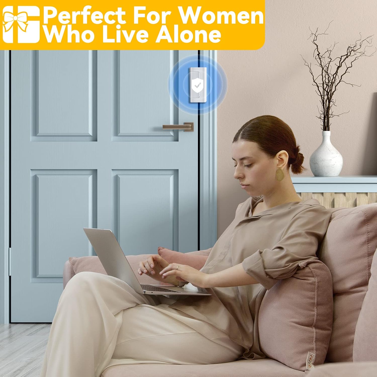 Rerishom 2-Pack Door Lock 800 lbs Withstand Extra Security with 8 Screws and Child-Proof Design