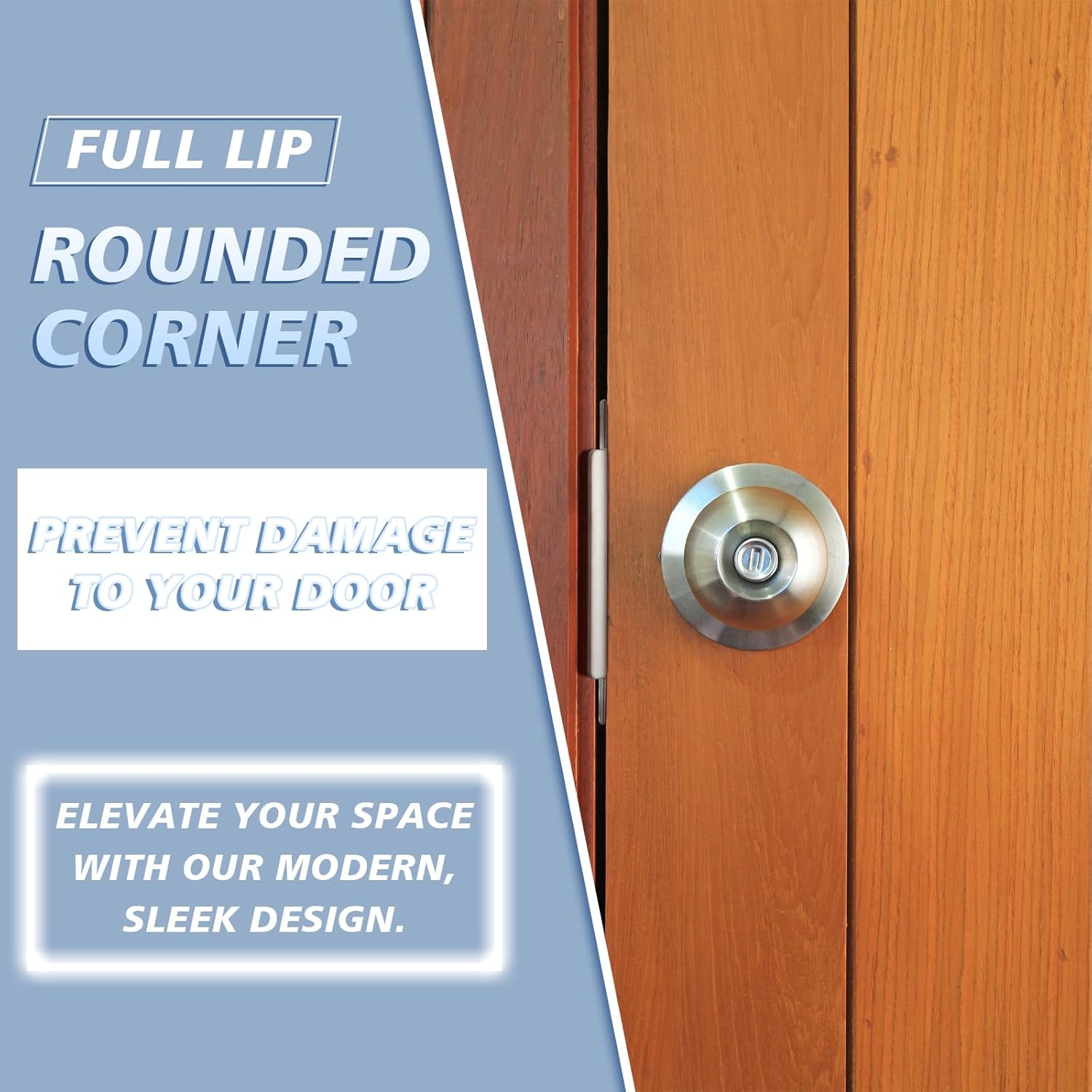 10-Piece Set of Tandefio Deadbolt Strike Plate Set with brushed zinc finish Lock Strengthening Kit for Home Improvement