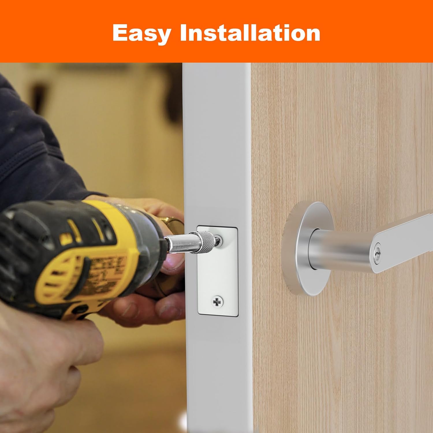 6Pack Door Edge Hole Filler Plate Door struck plate for Deadbolts Durable Replacement Home Security