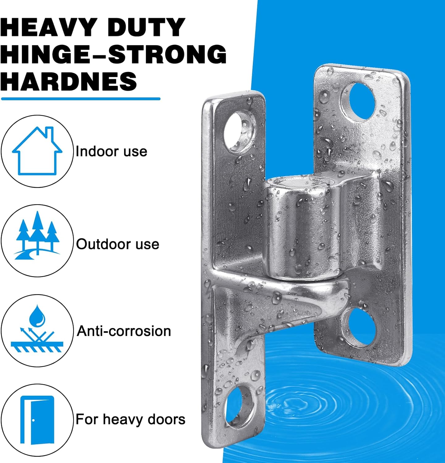 auxificantlyW Concealed Hinge Set Heavy Duty 304 stainless steel Perfect for Farm Gates and Outdoors