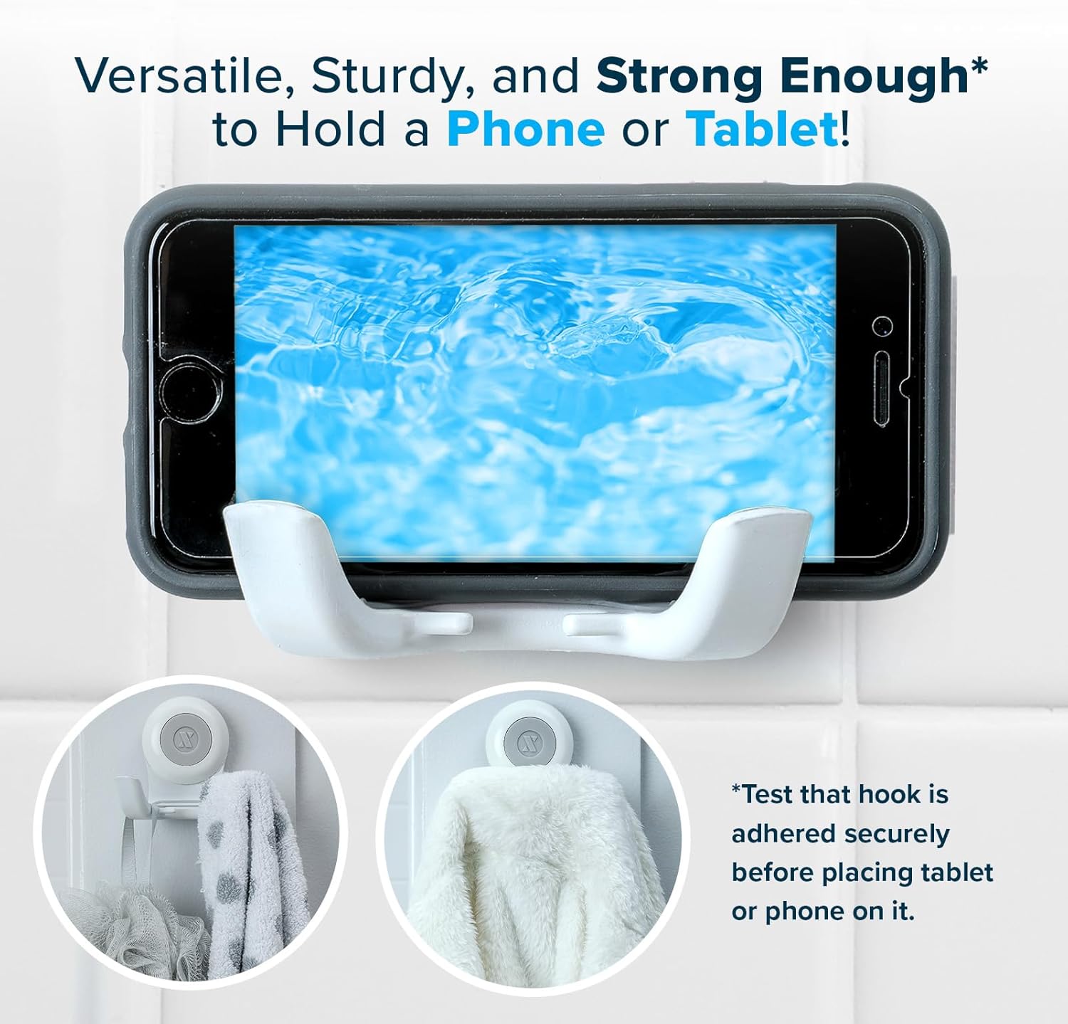 SlipX Solutions On the Dot Suction Cup Hook - Perfect for Showers Mirrors Holds up to 11 lbs