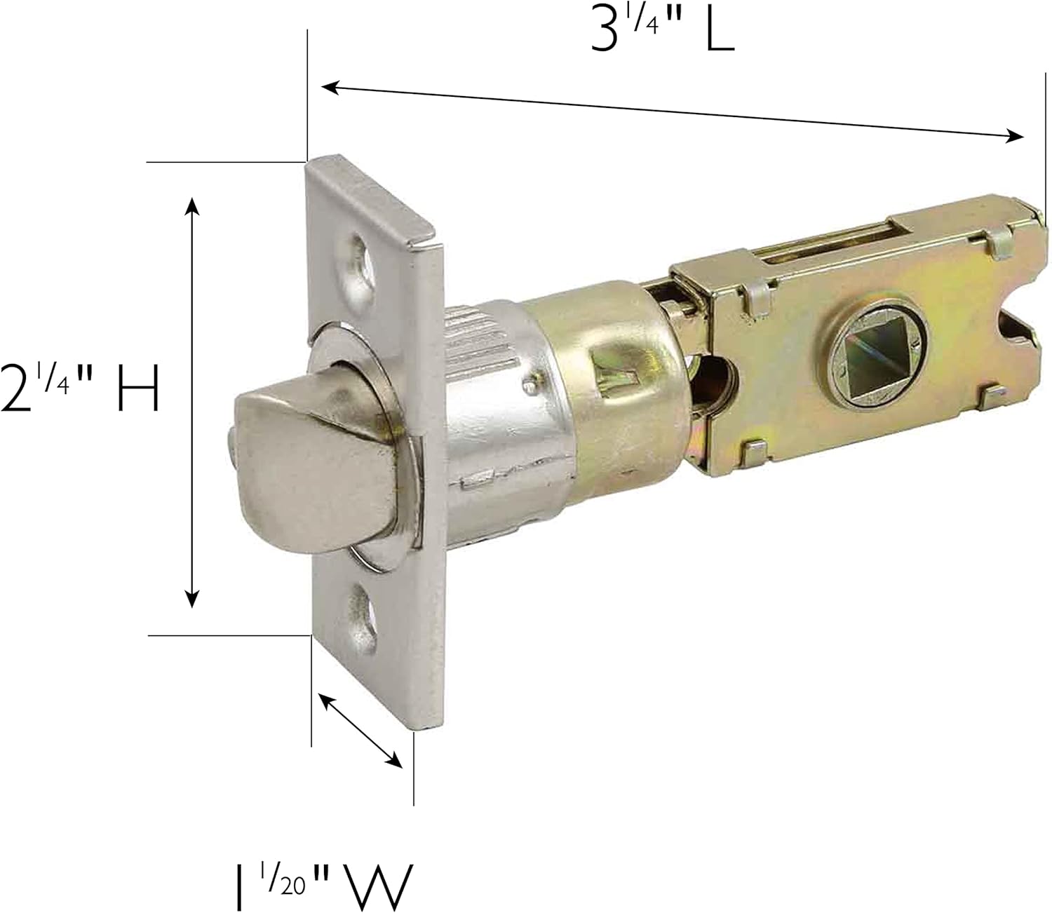 Design House 6-Way Replacement Square Spindle Entry Door Latch SATIN Nickel with 5-Year Warranty