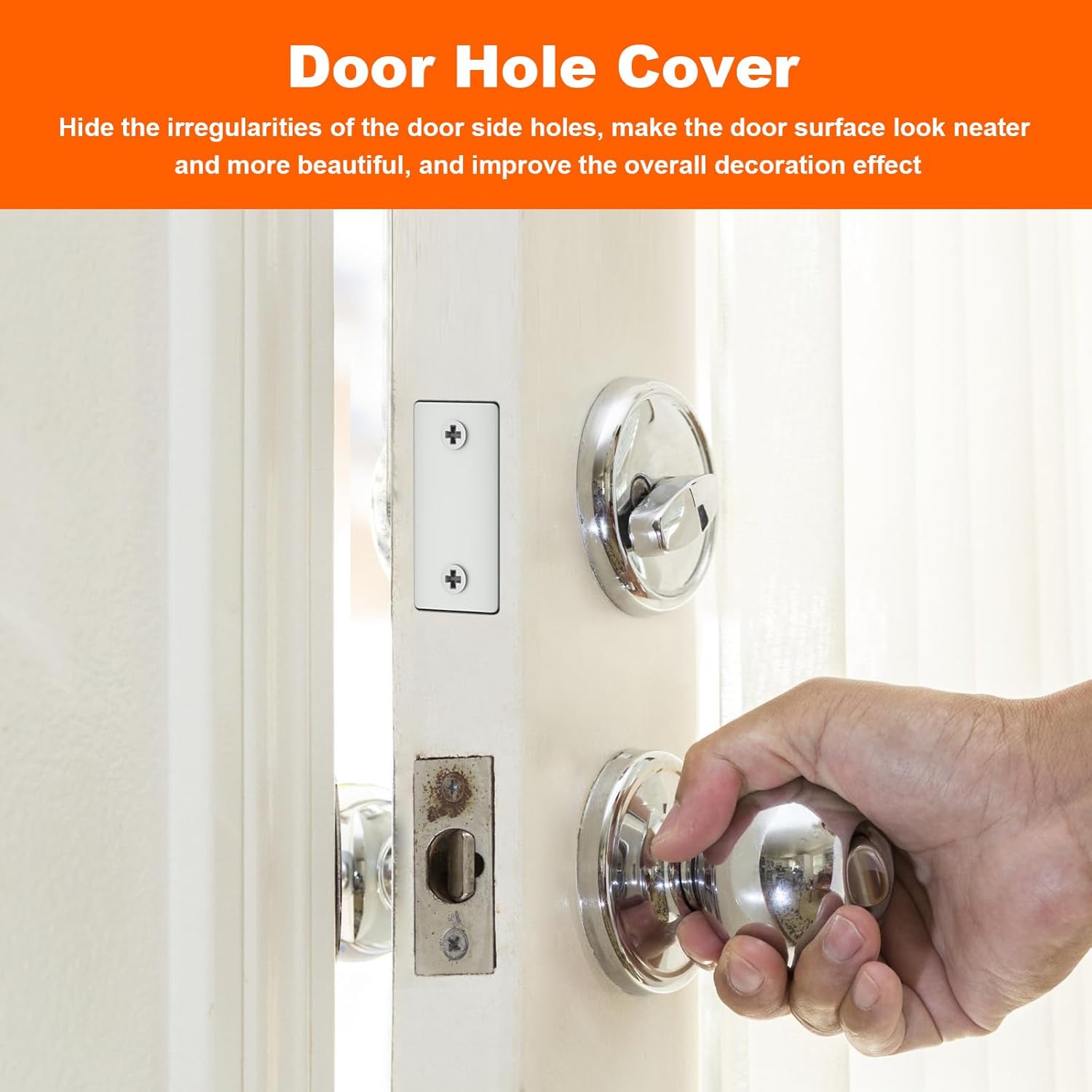 6Pack Door Edge Hole Filler Plate Door struck plate for Deadbolts Durable Replacement Home Security