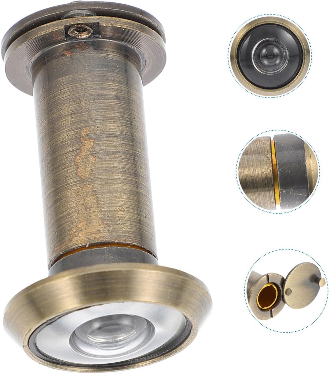 Angoily Door Peephole Alarm Chime Door Lock Sensor with 360-Degree Privacy Backup Camera