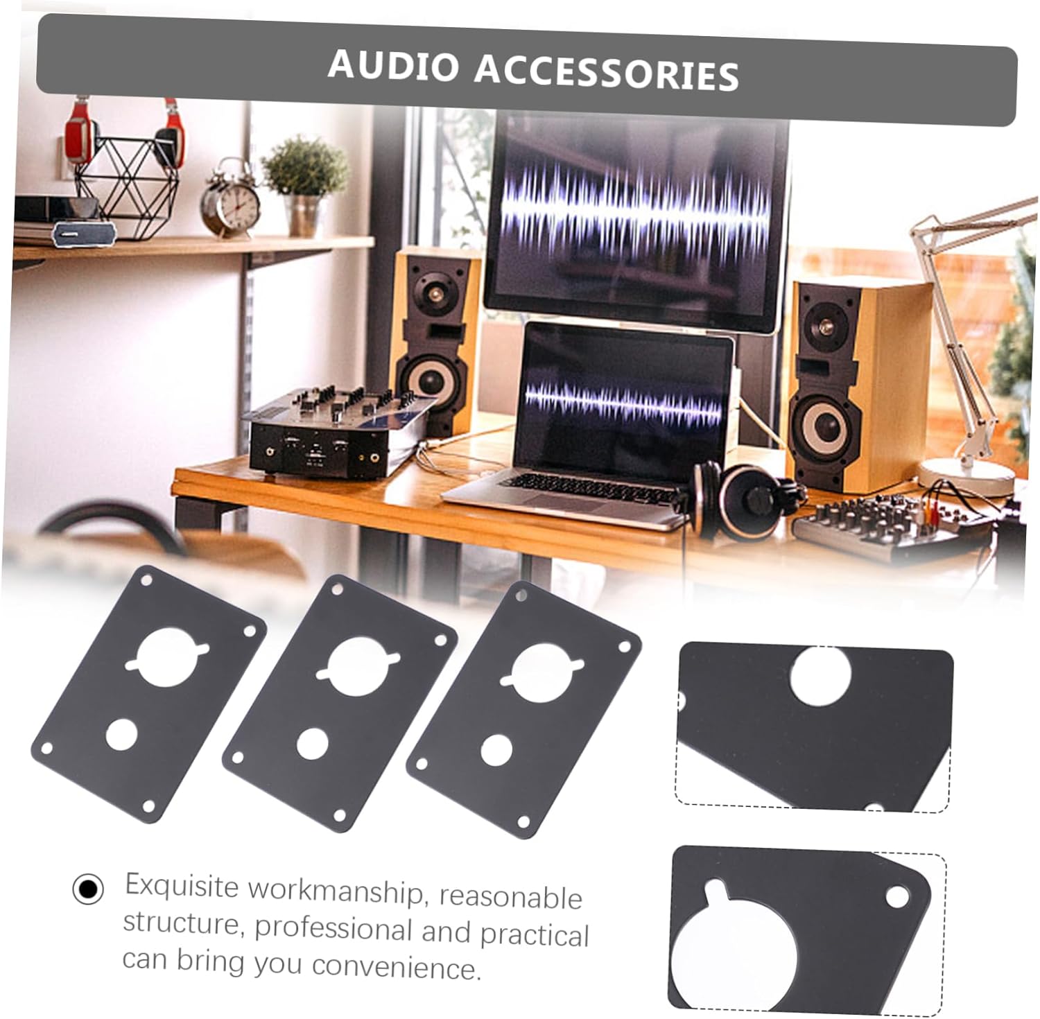 Instant Speaker Fix - 4-Piece Hinge Repair Plate Set for Home _audio Systems