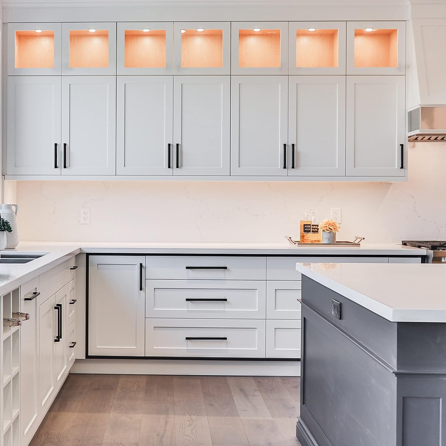 Ravinte Sturdy Kitchen Square Cabinet_pulls Sets 20 Packs 7-12 inches Matte Black Quantity 20