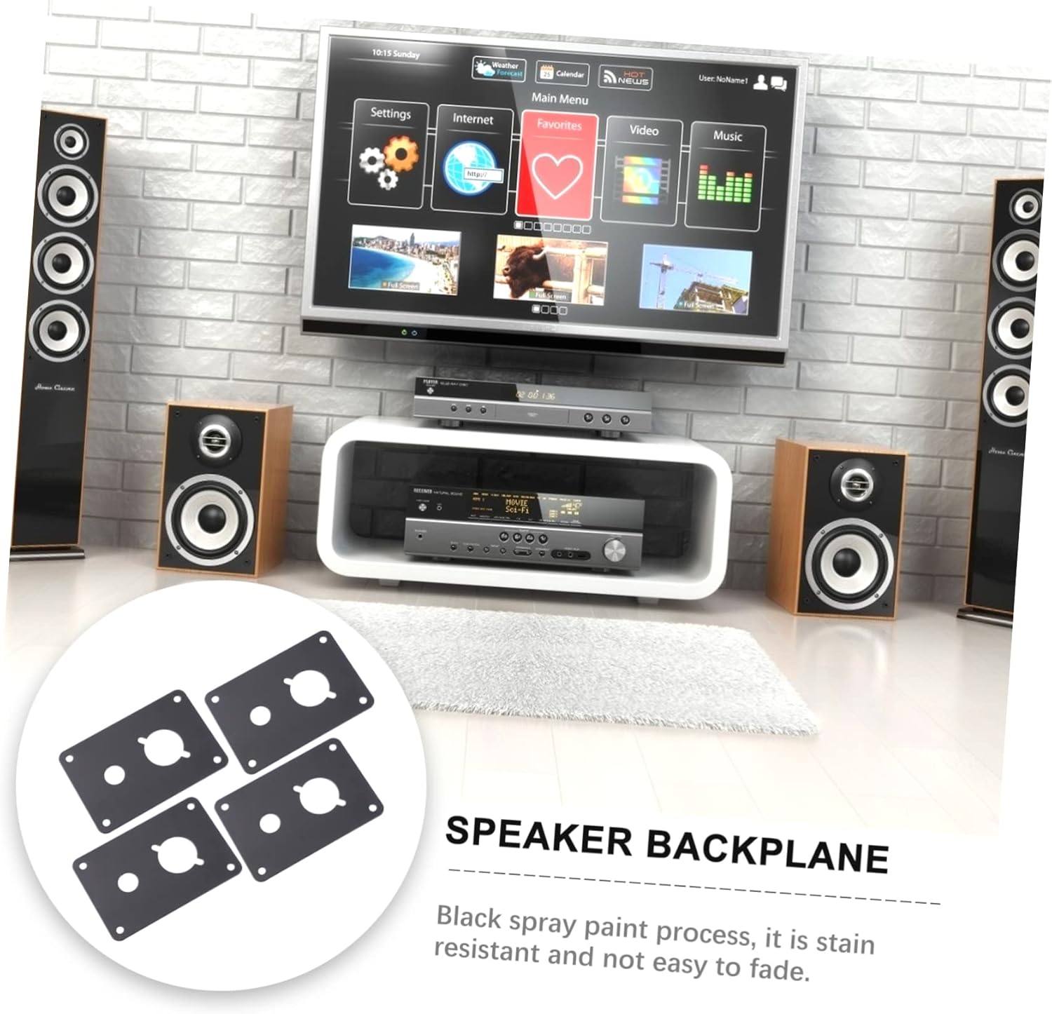 Instant Speaker Fix - 4-Piece Hinge Repair Plate Set for Home _audio Systems