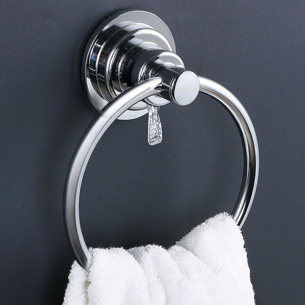 No Drill No ScrewsStrong suction cup towel holder for bathroom Premium Chrome finish