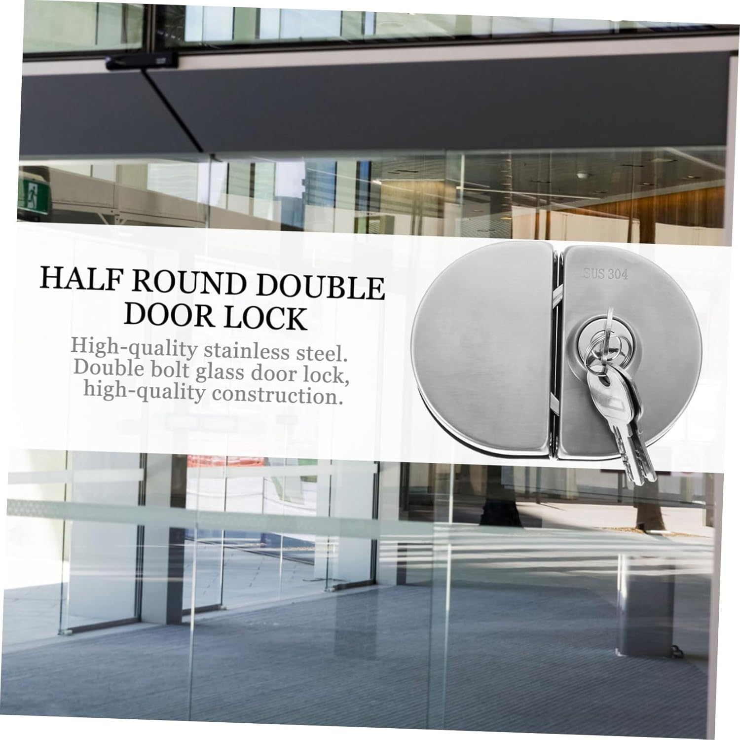 HOMSFOU Compact Weatherproof Surge Protection Lock Pin Bolts for Half-Round Double Door Locks and Cabinets