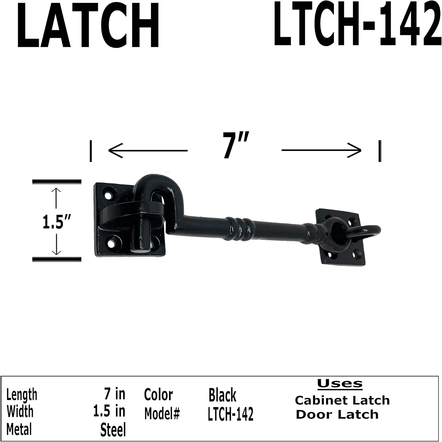 Antique Hardware Depot 7 Vintage Cast Iron Latch
