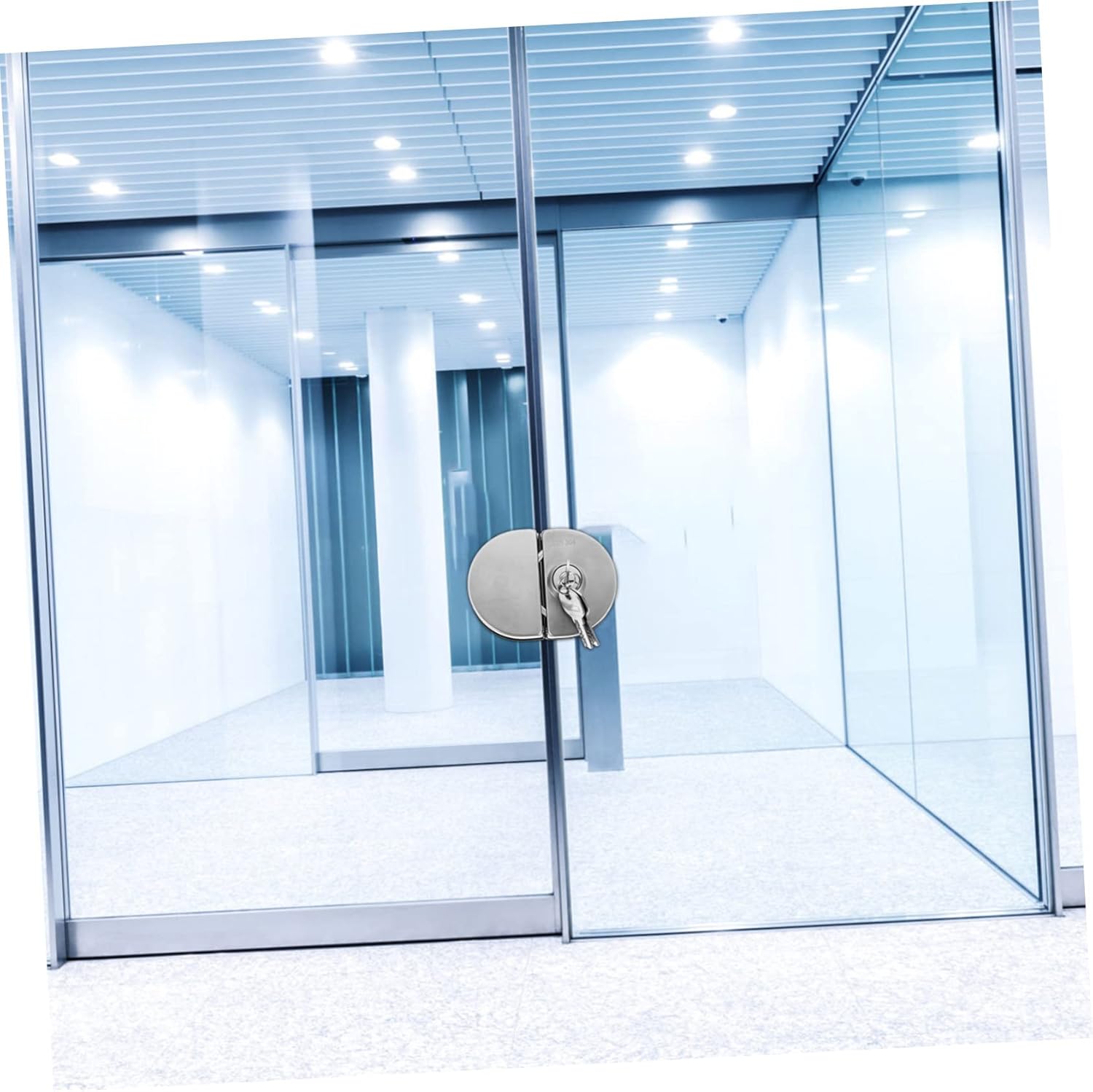 HOMSFOU Compact Weatherproof Surge Protection Lock Pin Bolts for Half-Round Double Door Locks and Cabinets