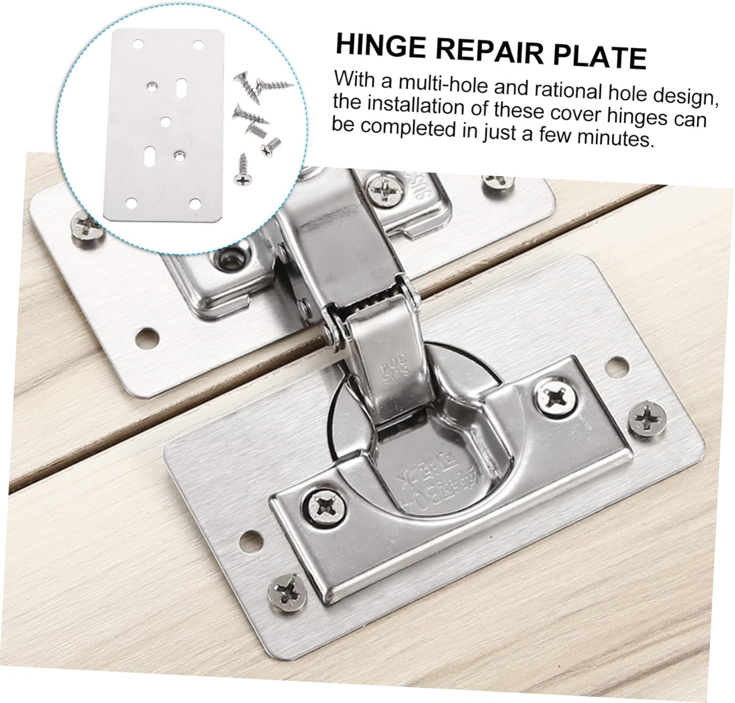 SOESFOUFU Cabinet Door Hinge Repair Kit 6-Piece Set screws for Wood Furniture Mending