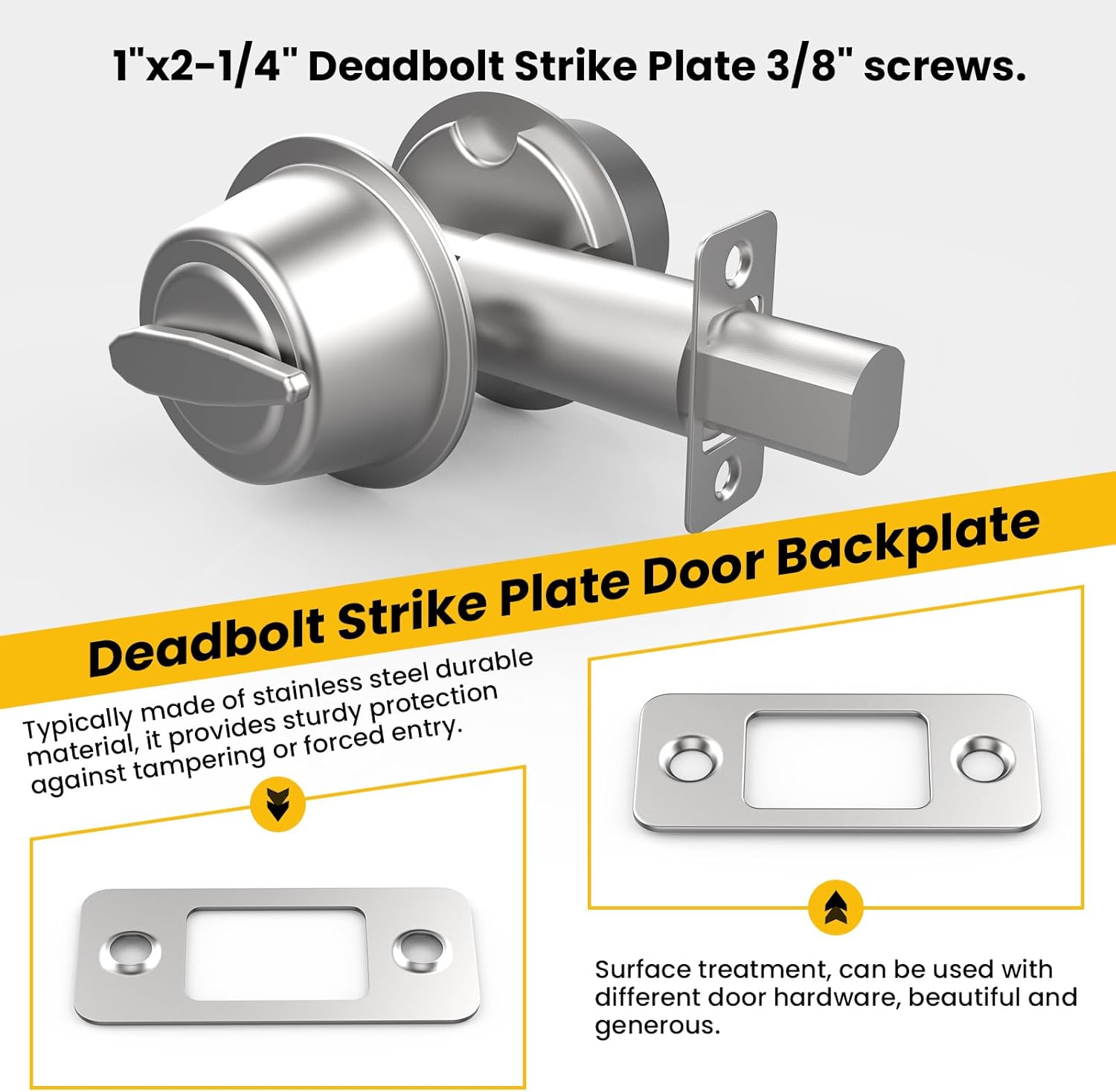Round Corner Door Strike Plate 201 Stainless Steel Fix Door Issues