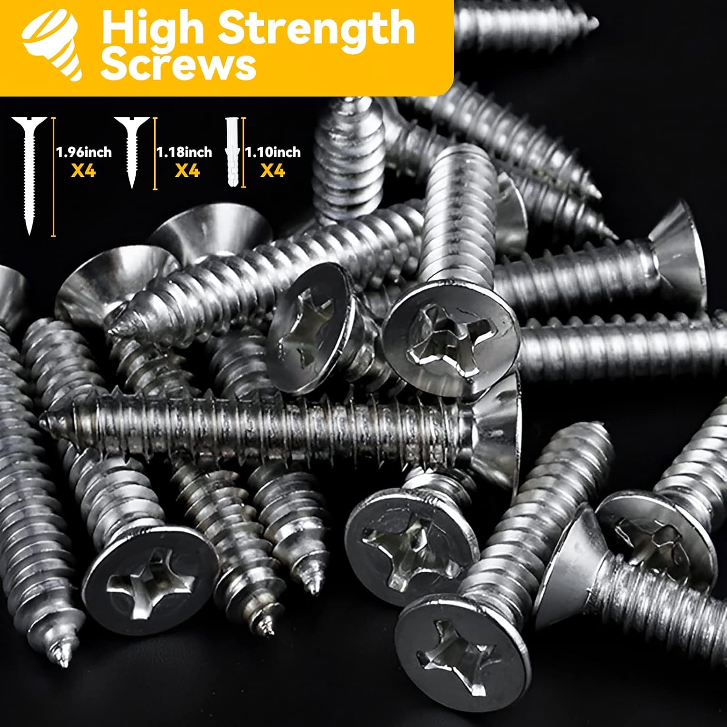 Rerishom 2-Pack Door Lock 800 lbs Withstand Extra Security with 8 Screws and Child-Proof Design