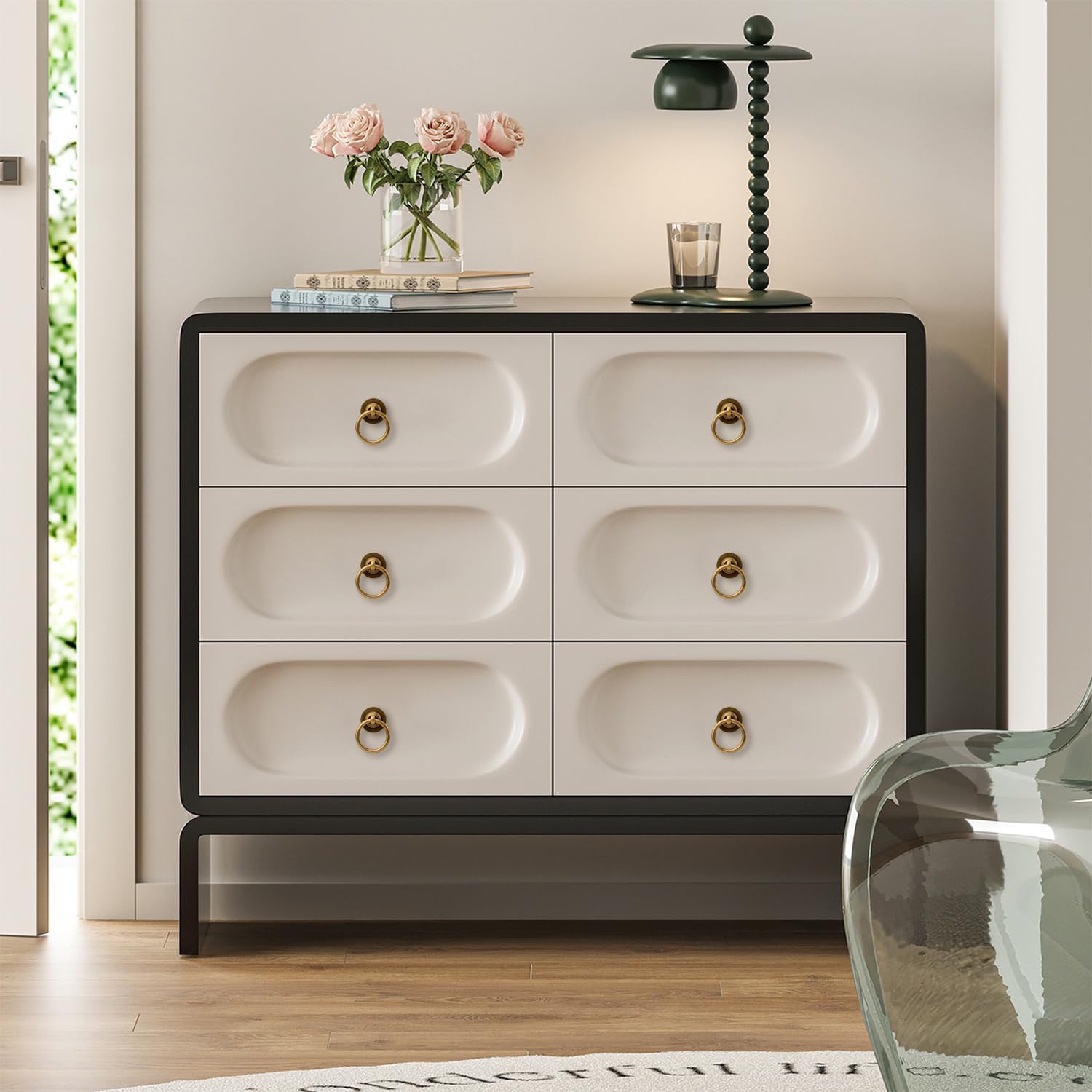 4-Piece Antique Brass Cabinet Pulls Set with M4 screws Perfect for adding style to your cabinets