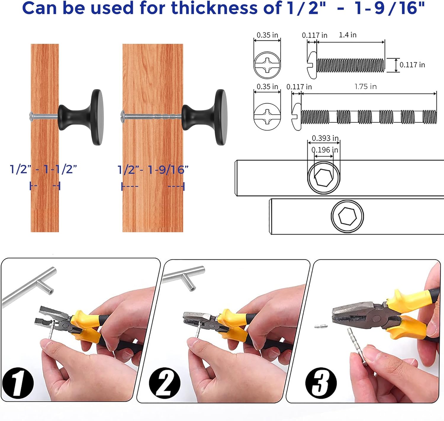 Ravinte 30-Piece Kitchen Cabinet Knobs Sturdy and Durable for Long Service Life