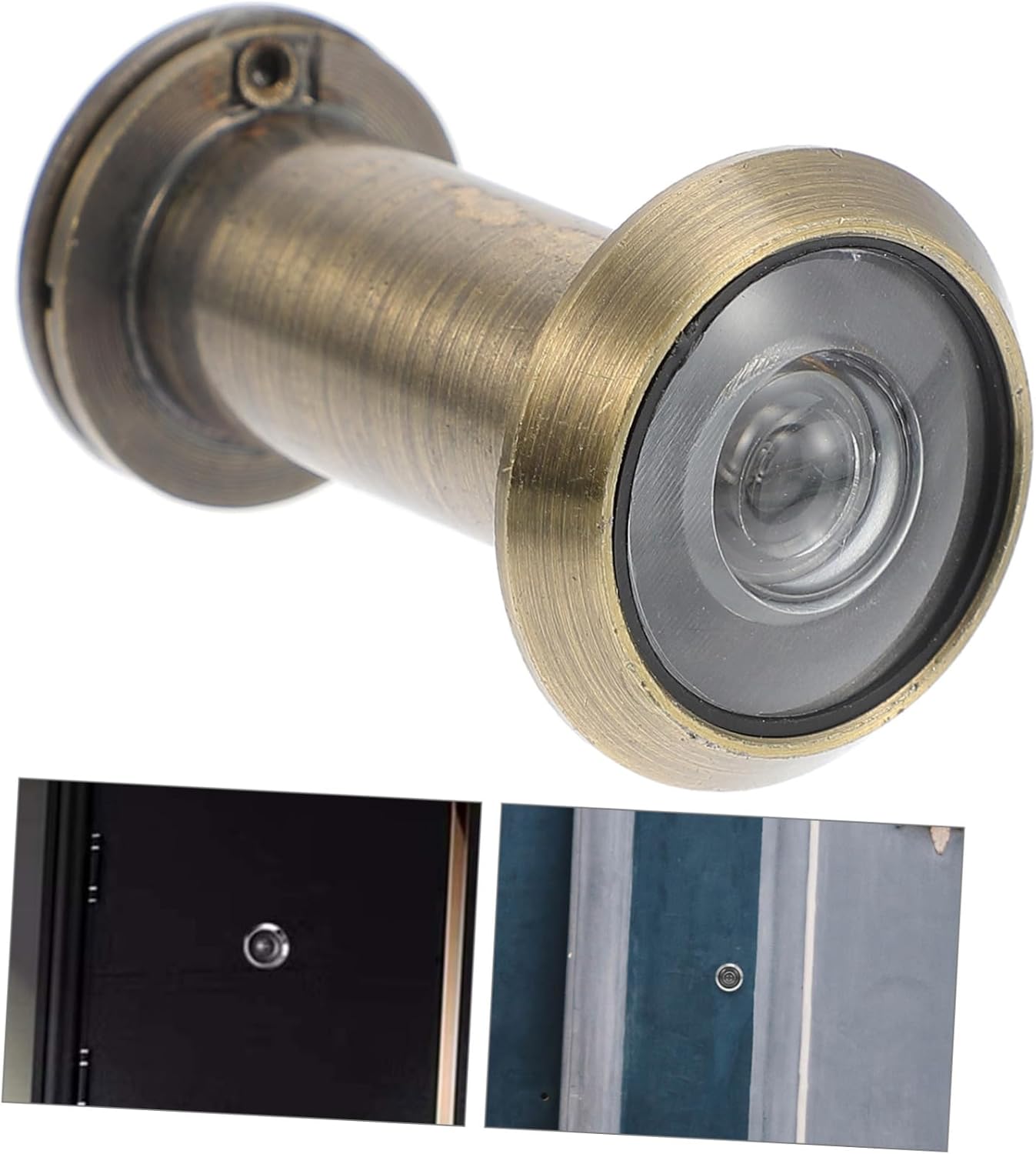 Angoily Door Peephole Alarm Chime Door Lock Sensor with 360-Degree Privacy Backup Camera