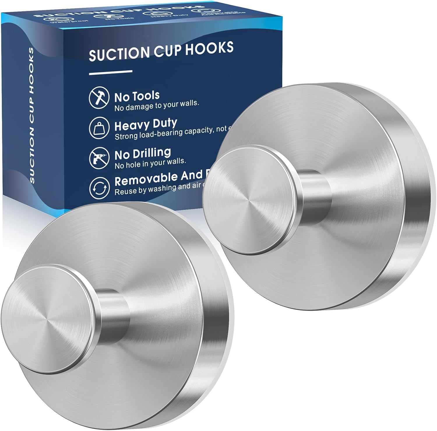 Premium Suction Cup shower hook for bathroom storage - Durable stainless steel anti-slip design