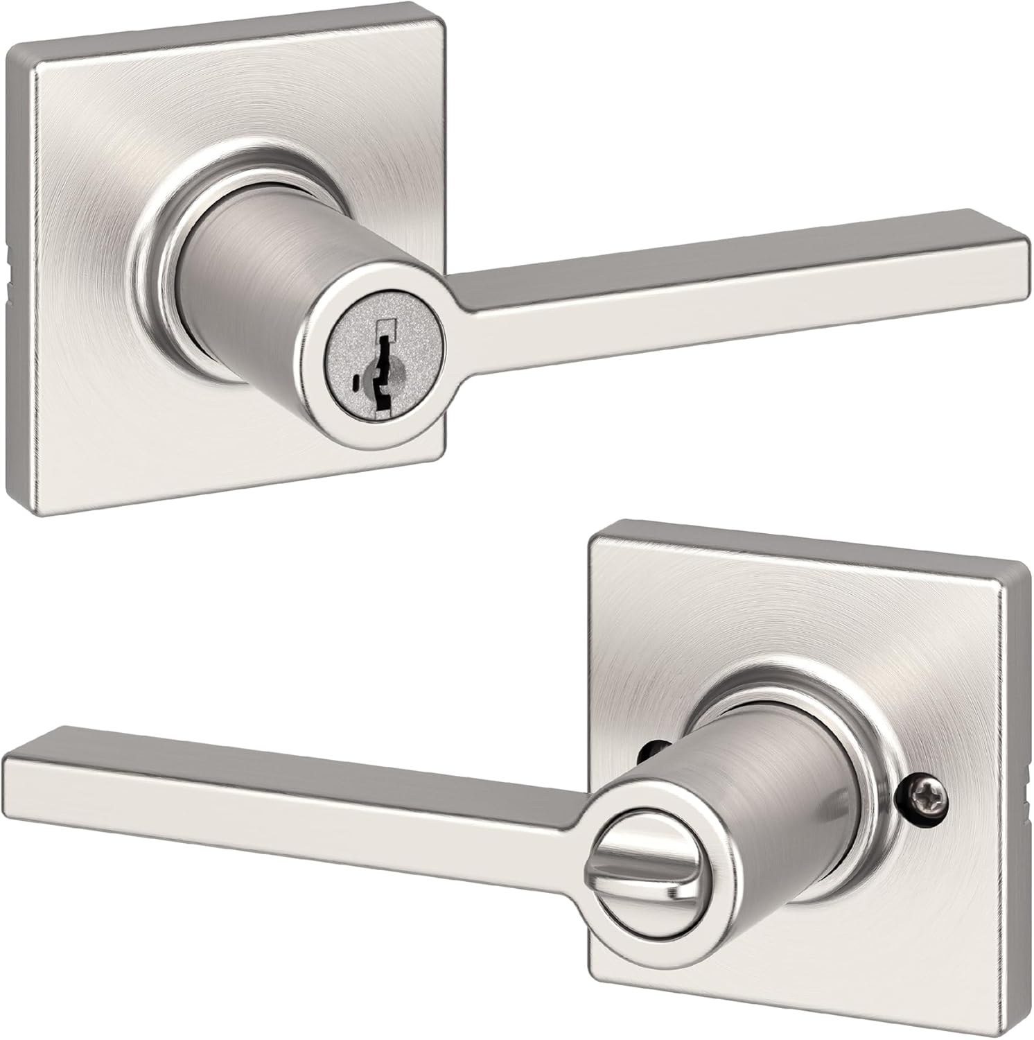 Kwikset Casey Entry Door Handle Smart Secure Easy to Install Perfect for Front Entrance Bedrooms