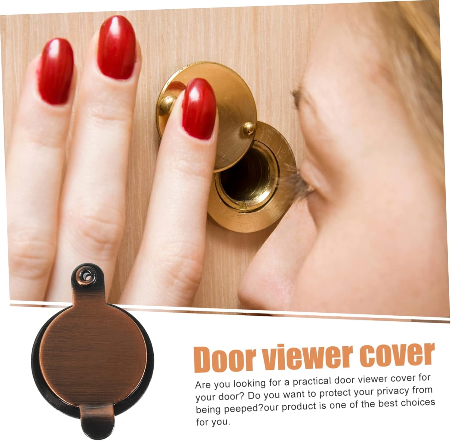 MAGICLULU 2-Piece Cat Eye Door Viewer Protector with Chain Secure Entry